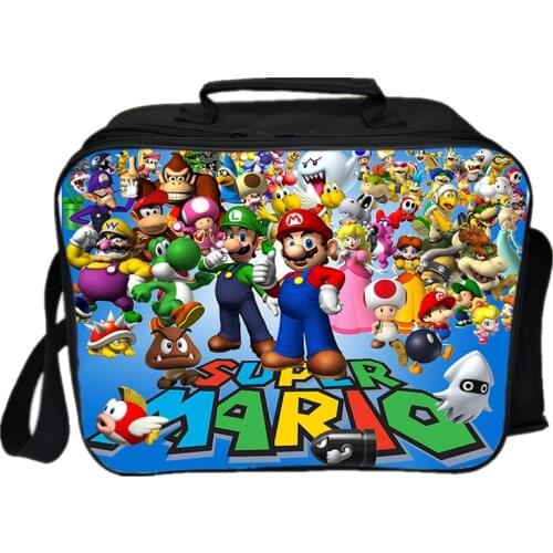 Mario Bros Lunch Bag Worker Tote Cooler Bag Men Women Teens Thermal Nsulation Bag Students New Beautiful Portable Lunch Box