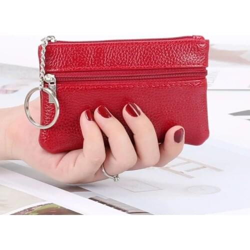 Fashion Leather Women Wallet Clutch One Zip Female Short Small Coin Purse Brand Design Mini Card Cash Holder Key Ring Wallet