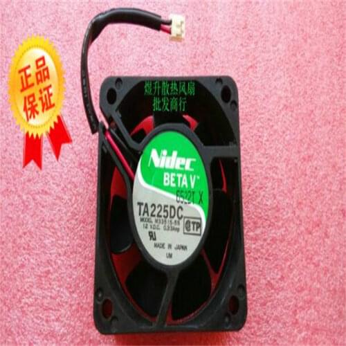 Nidec 60*60*25 TA225DC M33515-55 DC12V 0.33A 6CM two wire chassis cooling fan