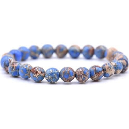 Charm Adjustable Beaded Bracelets & Bangles Trendy 8 mm Natural Stone Bracelet For Women Famous Brand Men Bracelet Jewelry Gifts