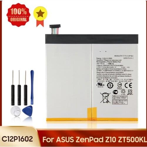 Original Tablet Battery C12P1602 for ASUS ZenPad Z10 ZT500KL Replacement Battery 7800mAh