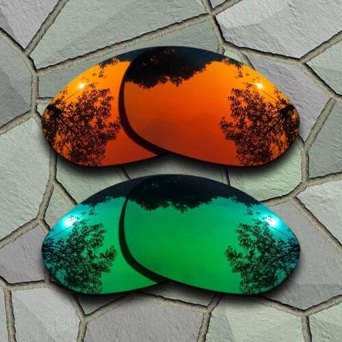 Red Orange&Jade Green Sunglasses Polarized Replacement Lenses for Oakley X Metal XX