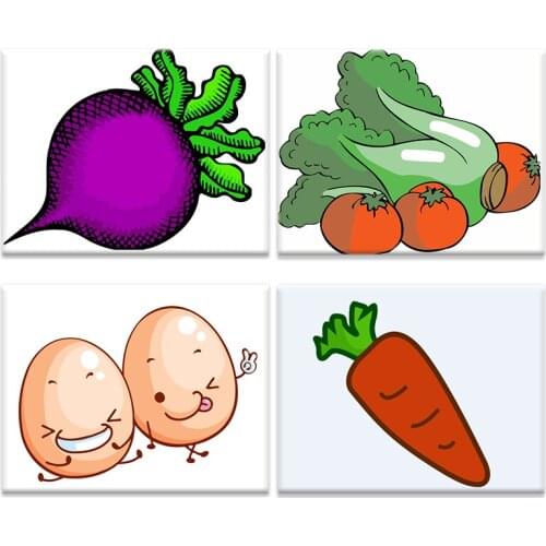 GATYZTORY Frame Painting By Numbers Kits For Kids Beginner Vegetables Picture Paints Diy HandPainted Drawing Kits Bedroom Decor