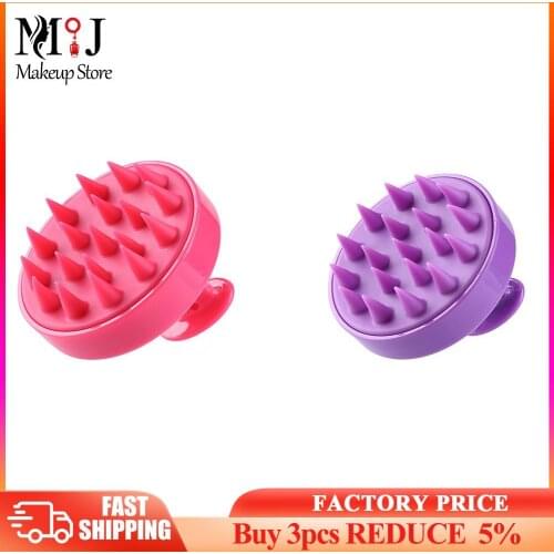 Shampoo Comb Silicone Teeth Hair Scalp Soft Massage Brush Hair Washing Comb Body Bath Massager Beauty Spa Tools