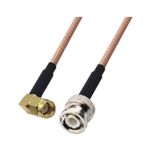 RP-SMA Male to BNC Male Right Angle Connector Pigtail Jumper RG316 Cable 50 ohm