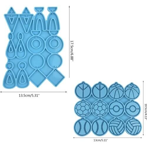 Ball Style Earrings Epoxy Resin Mold Ear Studs Dangle Casting Silicone Mould DIY Crafts Jewelry Pendants Making Tools Ball Style