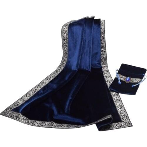 Tarot Tablecloth with Cards Bag Velvet Altar Tarot Cloth Board Game Card Pad P0RA