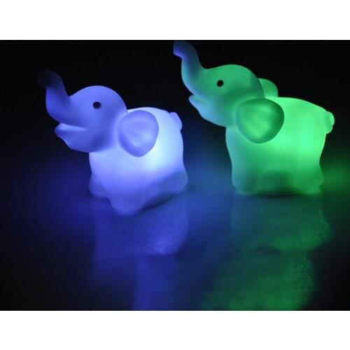 Elephant Shape Night Lights 7 Colors Changing LED Night Light Children Kids Bedroom Lamp Home Decoration