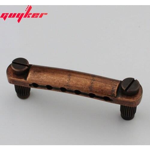 Guitar Stop Bar Tailpiece with Anchors And Studs Bronze color for LP SG Guitars