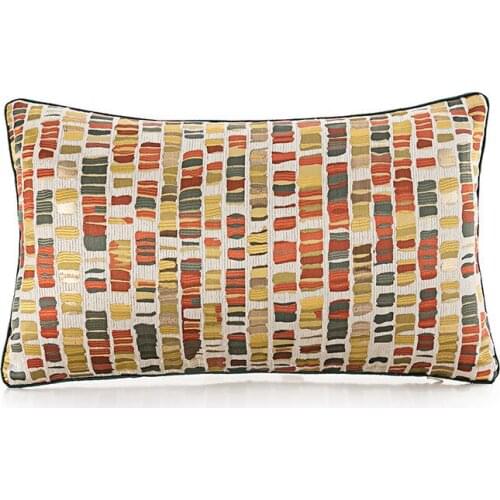 Light luxury orange jacquard pillowcase Home Sofa bed head cushion lumbar pillowcase 30x50cm wholesale