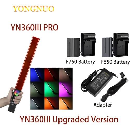 Yongnuo YN360III PRO fill light upgrade RGB ice lamp handheld LED fill light stick dual color temperature photography light