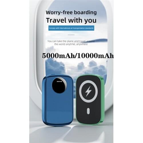 KQJYS 10000mAh External Magnetic PowerBank For OPPO VIVO Qi Magnetic Power Bank Fast Charging For iPhone Huawei Xiaomi Samsung