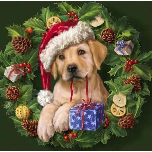 Animals Diamond Embroidery Hot Sale 5D Diamond Painting Dog Diamond Mosaic Cross Stitch Handmade Rhinestone Home Decoration Gift