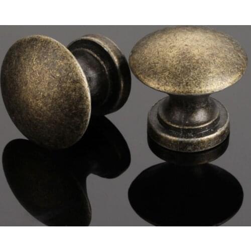 1pc 25*23mm Furniture Cabinet Drawer Pull Wardrobe Round Door Knobs Cupboard Handles With Screws