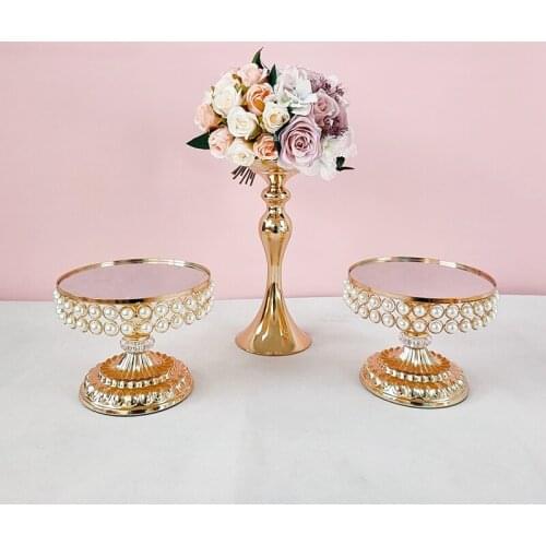 1pcs-5pcs new style pearl cake stand gold cupcake stand home party