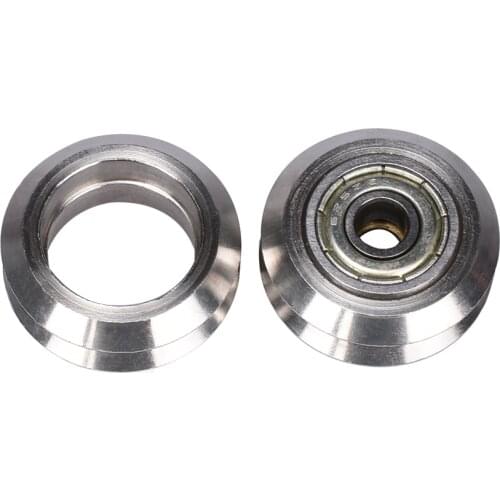 3D Printer penbuilds V-type wheel with or without 625ZZ Bearings Stainless steel Metal Double V Pulley Gear Aluminum extrusion