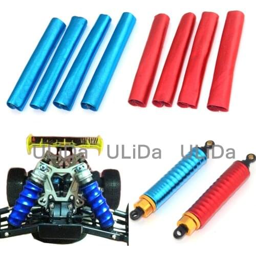 4pcs Dust-Proof Shock Absorber Cover Guard For 1/10 RC Car Truck Buggy Crawler HSP 108004 122004 102004 HPI Traxxas
