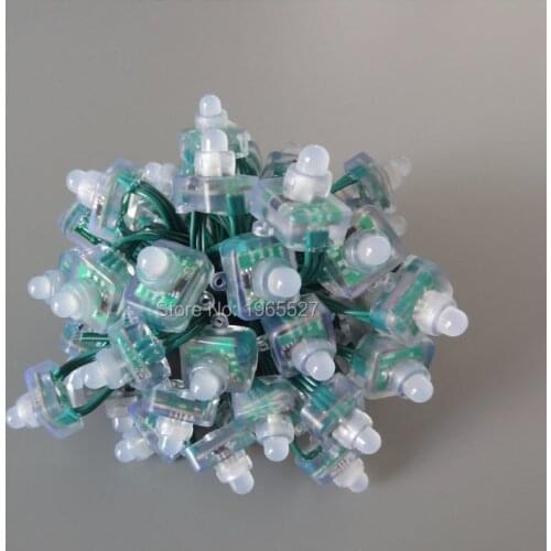 50pcs/string 5V Square WS2811 Addressable LED Smart RGB Pixel Light,Digital Full Color LED String TV Lights Lamp,Waterproof IP68