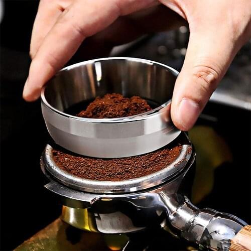 54mm/58mm Stainless Steel Intelligent Dosing Ring Brewing Bowl Coffee Powder For Espresso Barista Funnel Breville Portafilter