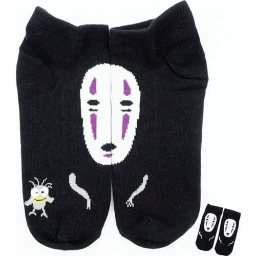 Anime Kaonashi No Face Faceless Short Socks Cartoon Colorful Tight Cute Fashion Ankle Casual Sock Cosplay Couple Friend Gift New