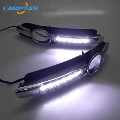 Car LED DRL Daylihgts For Audi A6 C6 2005 2006 2007 2008 LED Daytime Running Light Indicator Light Front Bumper Headlamp