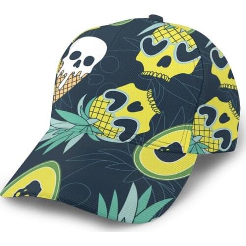 CINESSD 2020 Baseball Cap Fishing Caps Men Outdoor Hunting Hat Hiking Hat Summer Skull Of Hilarious Pineapple Ice Cream Avocado