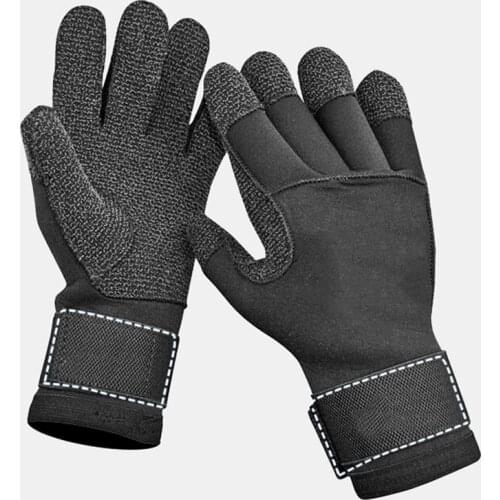 Black Swimming Glove Hook And Loop Anti Slip Snorkeling Waterproof Diving 3MM Sailing Scuba Fishing Gloves Neoprene Watersport