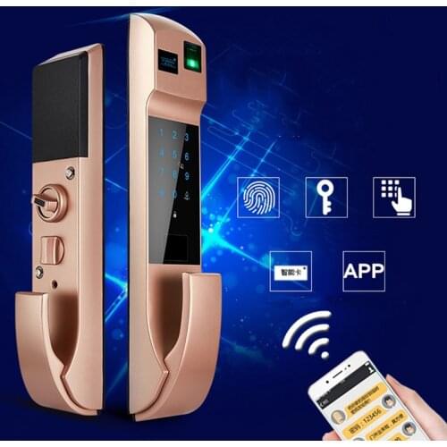 Touchscreen Digital Door Lock, Code Fingerprint and RFID Entry, Small Mortise Automatic fingerprint lock password lock Biometric