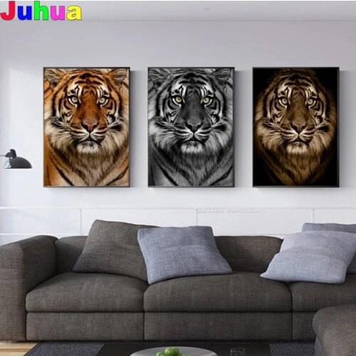 Wild Animals Tiger diy Diamond Painting full Square Round drill animal diamond embroidey cross stitch mosaic art home decor