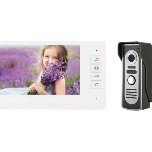 Home Intercom System Wireless WiFi Smart IP Video Doorbell 720P 7 Inch with 1x1080P Wired Door Phone Camera