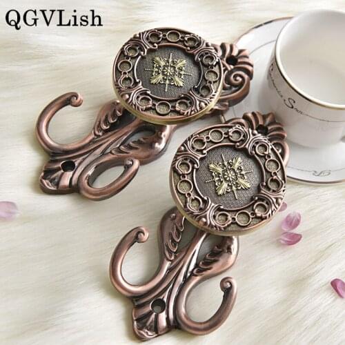 Europe 2Pcs Curtain Hooks Tiebacks Straps Tassel Tower Brush Hanger Coat Hat Cap Holder Hook Curtain Accessories Holdback Decor