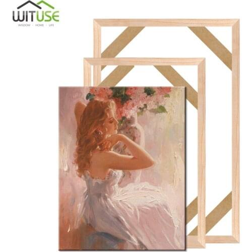 Canvas Oil Painting Nature Wood Canvas Wooden DIY Canvas Frames Picture Frame For Bar OilDiamond Painting Picture Wall Art Decor