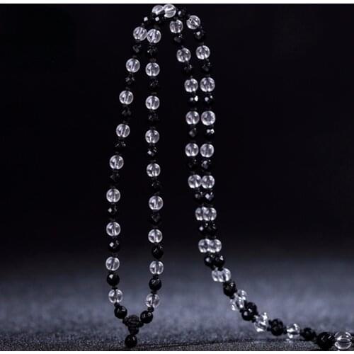 Natural White Classic Hand Woven Jade Necklace Fashion Pendant Jewelry Black Rope Women Men Pendant