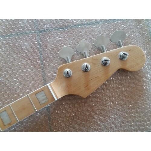 Maple 20 Fret Neck For Electric Bass Guitar Neck with tuners Parts Replacment