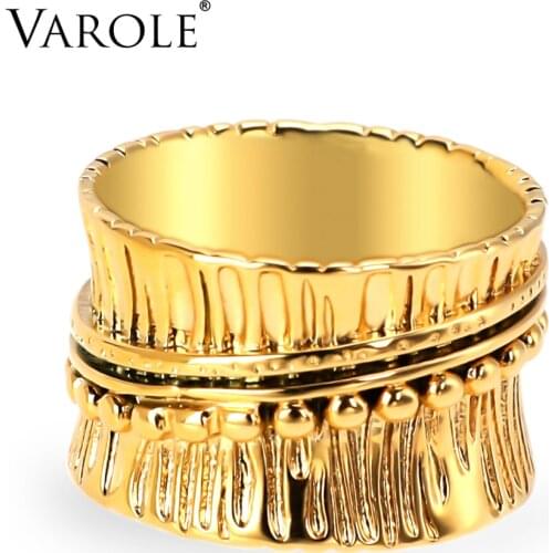 VAROLE Vintage Beads Rings For Women Gold Color Cute Ring Friends Gift Fashion Jewelry Anillos