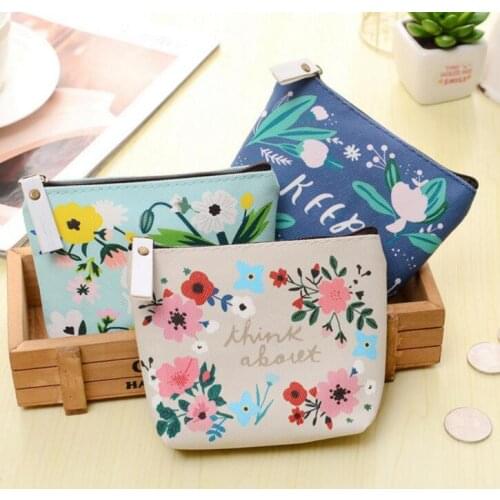 M189 New Cute Women Purses Small Flower World Elegant Mini PU Purse Bag Coin Purse Headset Flowers Girl Women Gift Wholesale