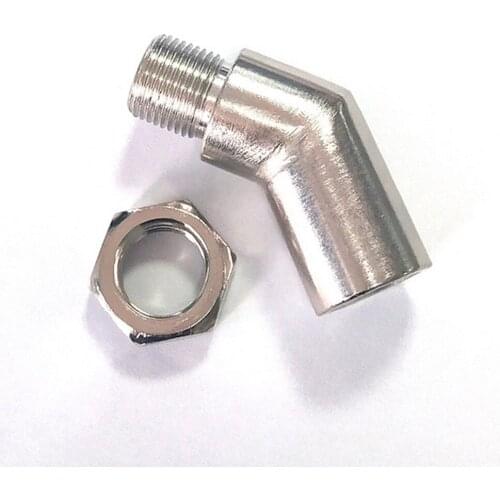 Mayitr 1pc M18x1.5 45 Degree Adjustable Lambda O2 Oxygen Sensor Boss Extender Spacer FOR Automobiles Sensors