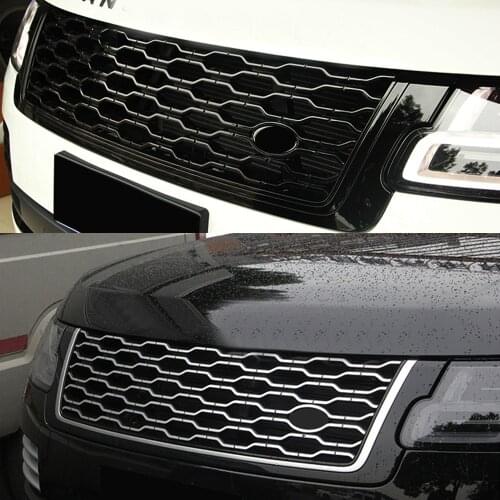 Modified For Range Rover Bumper Grilles For Range Rover Vogue L405 2018 2019 2020 Racing Grill Mesh Front Bumper Grilles Cover