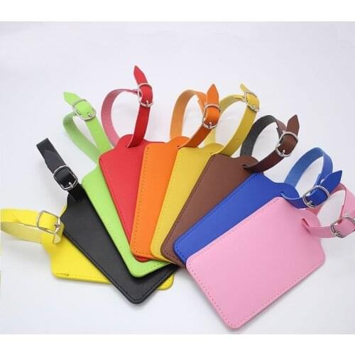 Fashion Luggage Tags Travel Accessories Men Women Travel Leather Suitcase Luggage Tags Portable Labe