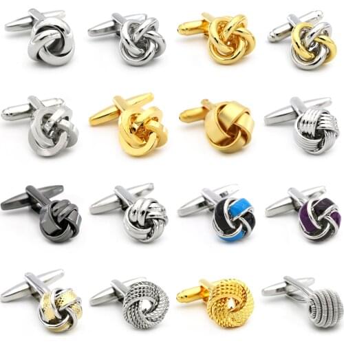 Fashion Knot Cufflinks 18 Hotsale Styles Option Quality Brass Material
