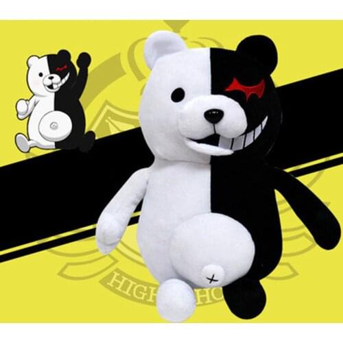 Dangan Ronpa Super Danganronpa 2 Monokuma Black & White Bear Cosplay Plush Soft Stuffed Dolls Christmas Toy Birthday Gift