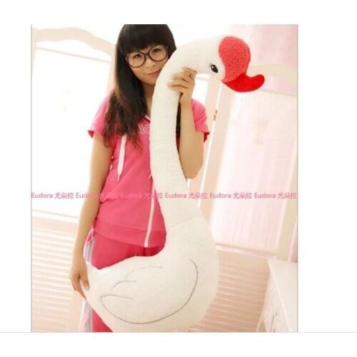 Stuffed animal white swan plush toy large 120 cm soft doll 47 inch throw pillow birthday gift b0783