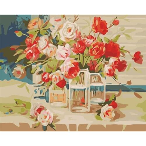 Epiphany Hello Diy Painting By Number Canvas Kits Dog Unique Gift Frameless Acrylic Paint Coloring By Numbers Animal Decor