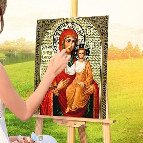 Region Orthodox Icon Coloring By Numbers Painting Kit Oil Paints 40*50 Boards By Numbers Handmade Kids Handicraft Wholesale