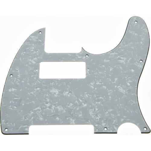 KAISH White Pearl TL Style Guitar Pickguard with Mini Humbucker Hole