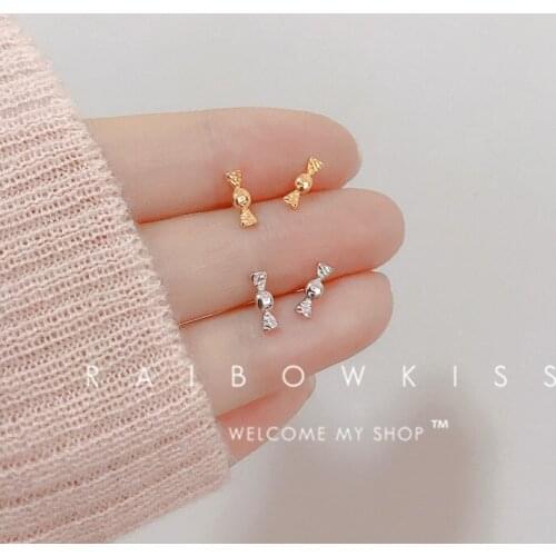 New Candy Stud Earrings For Women Simple Fashion Cute Childlike Small Ear Partner Sweet Student Girl Birthday Party Mini Jewelry