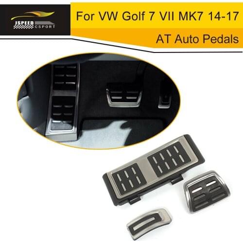 AT Auto Pedals No-Drilling Fuel Brake Foot Rest Pads Mats For VW Golf 7 VII MK7 14-17