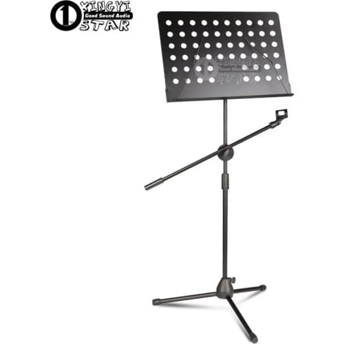 Adjustable Sheet Music Stand Microphone Holder Tripod Folding With Mic Clip Clamp For SHURE BETA58A BETA 58A 57A 87 Stage Singer