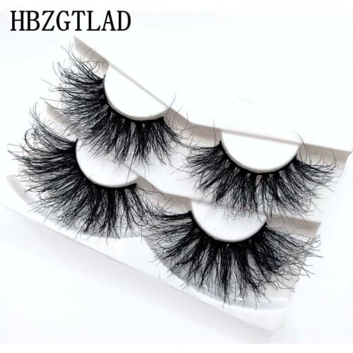 2Pairs 25 mm 3d Mink Lashes Bulk Faux with Custom Box Wispy Natural Mink Lashes Pack Short Wholesales Natural False Eyelashes