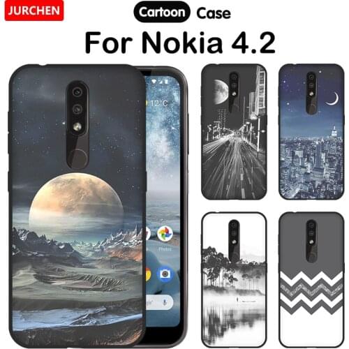 JURCHEN Silicone Case For Nokia 4.2 TPU Luxury Thin Back Cover For Nokia 4.2 2019 For Nokia4.2 5.71" Bags Fashion Cartoon Print
